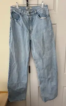 Abercrombie Fitch 90s Relaxed Jean High Rise Light Wash Denim Women's Size 30 10