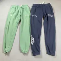Darc Sport Wolves Sweatpants Joggers SHE BUNDLE SET Both S Navy Blue and Green