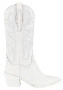 Jeffrey Campbell x Revolve - NIB Dagget Cowboy Boot in White Combo Sz 7.5