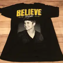 Justin bieber believe tour 2013 black concert t-shirt