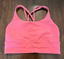 Lululemon Women’s Energy Long Line Sports Bra in Pink Size 6