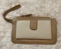 Minicci Cream Wristlet Wallet