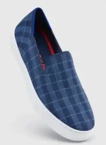 Rothy’s The Slip On Shoe in Indigo Gingham Women's Sz. 8