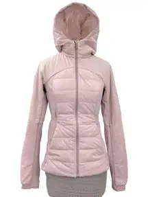 Down For It All Jacket Porcelain Pink Puffer Coat Light Pastel Size 4