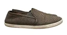 Joie Kidmore Flint Snake Embossed Slip On Flat Shoes 39