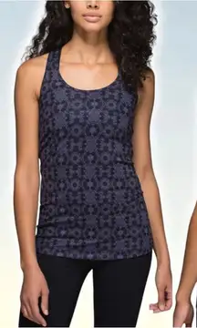 LULULEMON Cool Racerback Sz 4 Mini Prisma Nightfall Black Grape