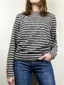 Obey Grey Anchor & Snake Striped Sweatshirt