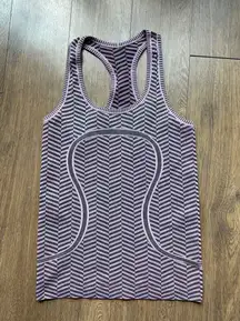 Purple Striped Lululemon Tank Top Racerback