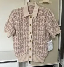 NWT Anine Bing Tommy Cardigan Sweater in Lavender and Cream