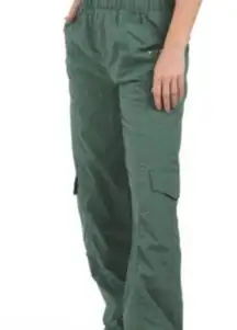 WILO the Label Women’s Nylon Cargo Parachute Pants in Sage Green Size Small
