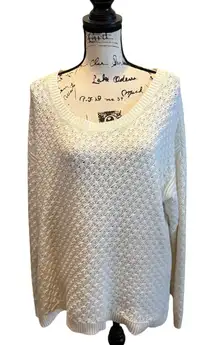 Old Navy Oversized Sweat Off white Size XL Popcorn Stitch in a Flurry