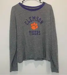 Clemson Tigers Long Sleeve Cropped TShirt Size XL​