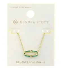 Kendra Scott Kadyn Pendant Necklace 14K Gold Over Brass Green Mix
