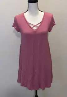 Arizona Jean Co pink criss cross mini dress