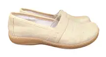 BOC Tan Beige Linen Canvas‎ Slip-on Clog Loafers Women's Size 6 Gorpcore Comfort