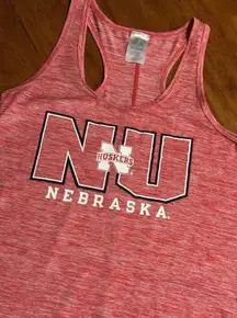 Nebraska Huskers Racerback Tank Top XL Women Red Shirt Athletic NU Russell