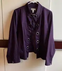 Plus size Dressbarn womens blazer, color purple, size 14/16