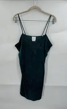 Secret Treasures Slip Women Large Teal Velvet Fairycore Hippie Festival Retro