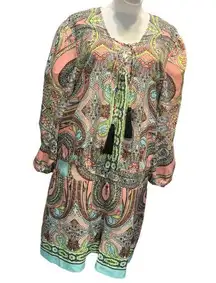 Bisou Bisou Paisley Boho Romper size XL