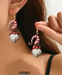 Festive Gnome Acrylic Earrings - Perfect For Christmas & Holiday Parties,