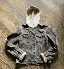 NWT Y2K Jean Jacket with Sweater Details