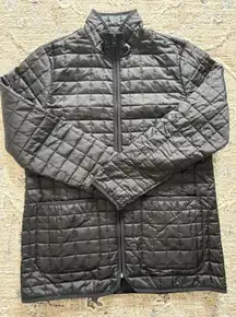 Lands End Jacket Womens Medium Black Quilted Outdoor Preppy Classic Fall‎