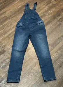 Seraphine‎ Women's Denim Maternity Overalls Size 6 Slim Leg Adjustable Stretch