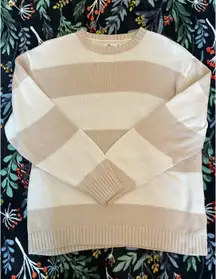 Cream and white Hollister striped sweater