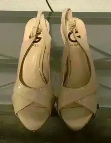 G By‎ Guess Women's Nude Strappy High Heel size 8.5