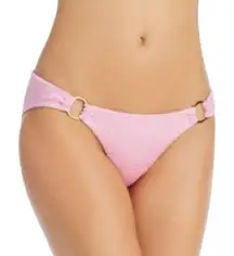 AQUA Ribbed Bikini Bottom Swimwear in Pink Size Large NWT