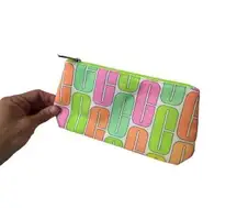 CLINIQUE COSMETIC TRAVEL POUCH - VINTAGE COLORFUL "C" DESIGN -