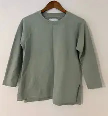 Lake Pajamas Parisian Mint Green 3/4 Long Sleeve T Shirt Sleep Lounge Cotton S