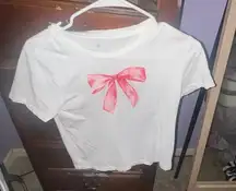 Bow cropped tshirt!