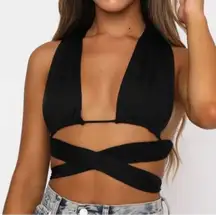 Black Multiway Wrap Crop Top