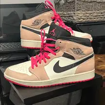 Nike Air Jordan 1 Retro Mid Crimson Tint Pink 852542 801 Mens Size 12 - No Box