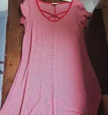 Rolla coster tshirt like material dress size medium in red and white stripes