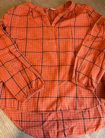 Burnt Orange Plaid Flannel