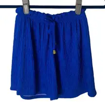 Blue textured shorts