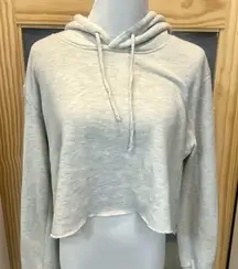 Gray Cropped Hoodie