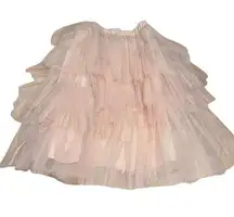 NWT Pink mesh fairy skirt maxi Med to Large