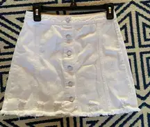 White Distressed Skirt