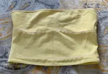 White Fox Pastel Yellow Tube Top size medium