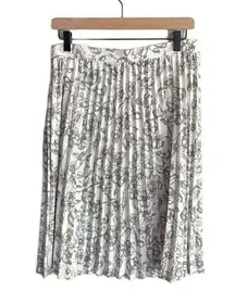 Brooks Brothers Red Fleece Floral Pleated Skirt