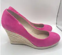 Charles David's Seville Wedge Espadrille Pink Canvas Size 9 Bin 1
