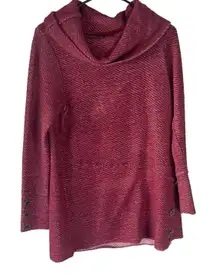 Soft Surroundings Women's Size‎ Small Pink Cowl Neck Pullover Sweater