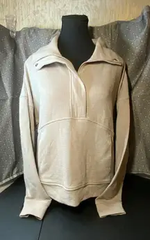 Danskin Beige Wave jacquard Half
Zip Pullover Jacket SZ Small NWT