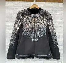 Clover Canyon Chandelier Print Blazer Jacket reversible faux fur medium