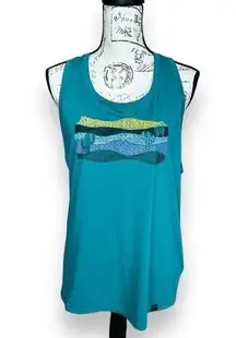 New Pearl Izumi Women's Cycling Racer Back Cactus Graphic Tech Tank Top Teal XXL