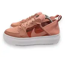 Nike  Court Vision Alta Women's Size 11.5 Rust Pink White Shoes CW6536 600