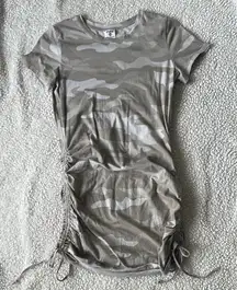 Victorias Secret PINK Tee Shirt Dress Grey Camo Size Medium Tie Dye
